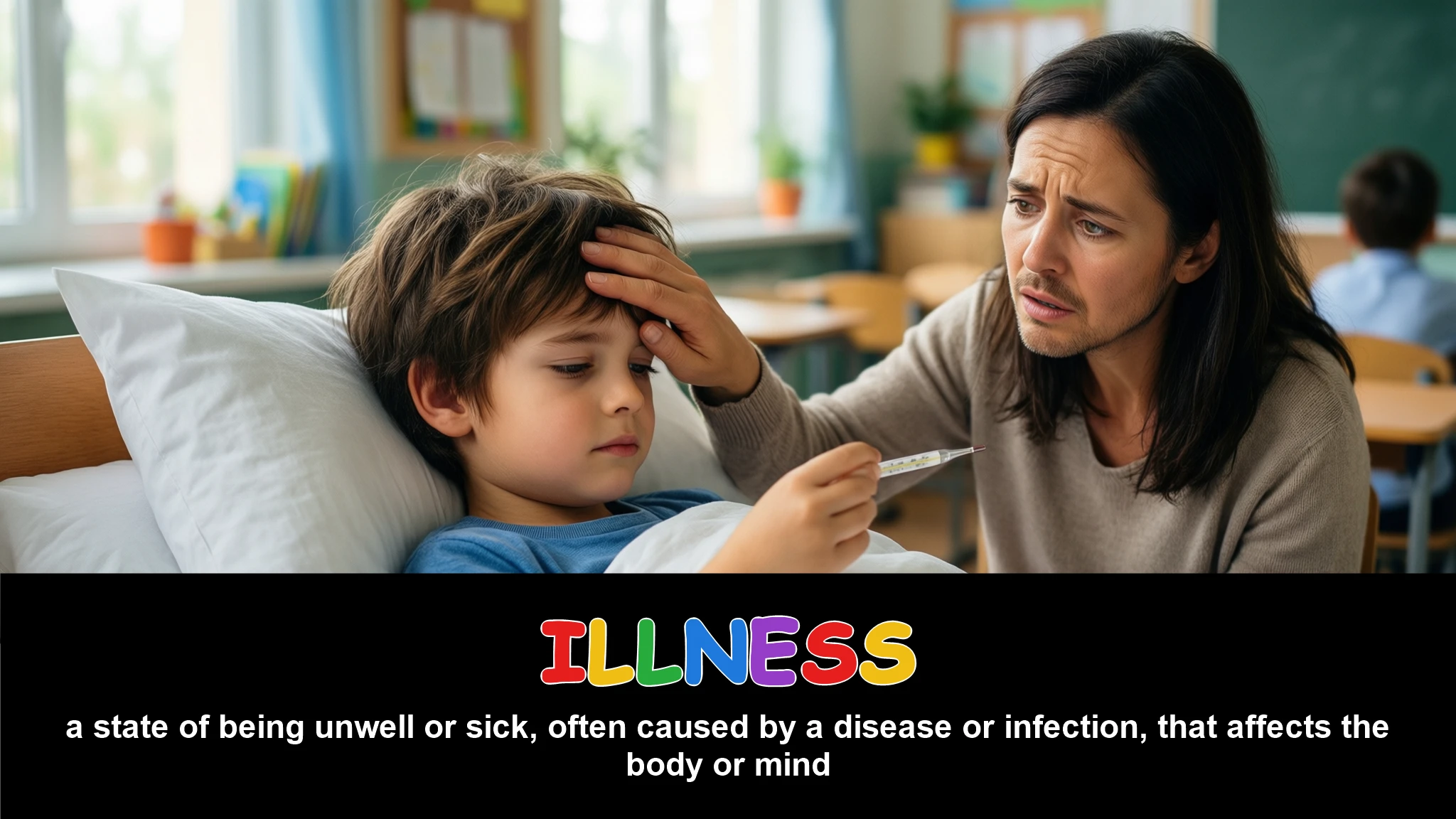 English Illustration for illness